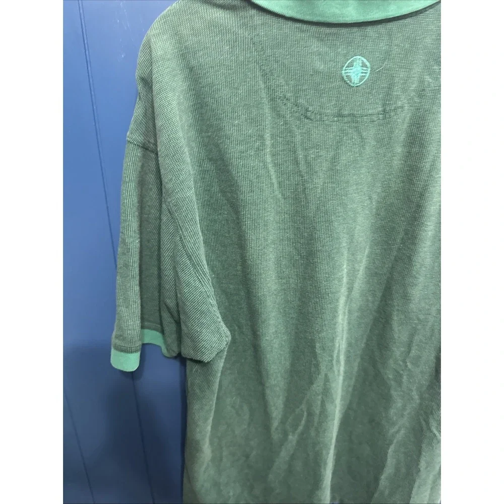 Vintage Jansport Golf Polo Shirt  Mens Size Large Cotton‎ Green Rainbow RARE PGA